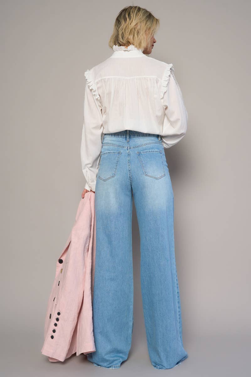 High Rise Super Wide Leg Jeans