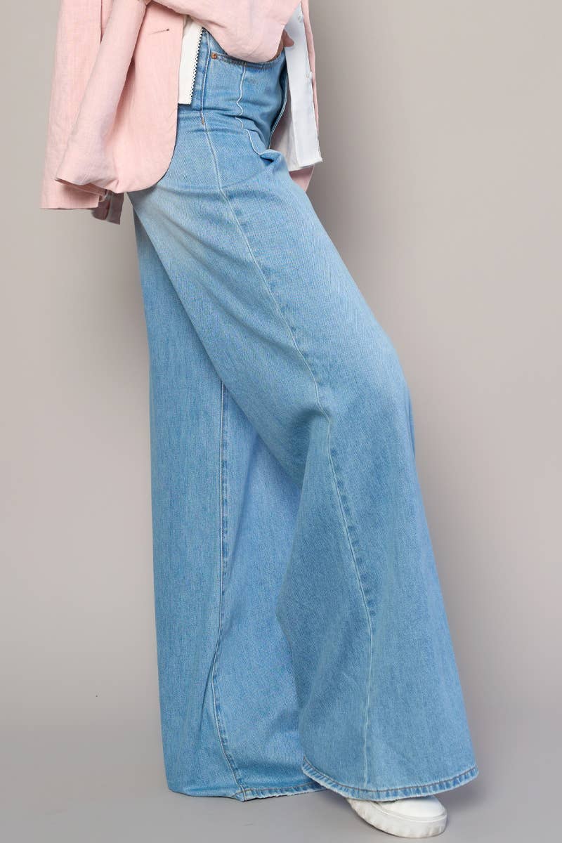 High Rise Super Wide Leg Jeans