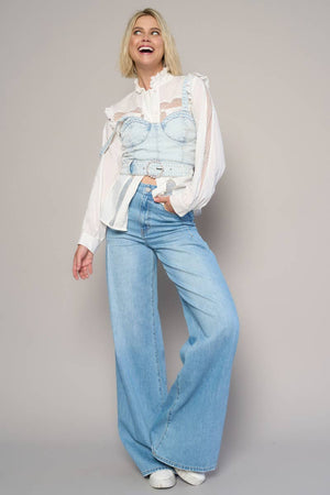 High Rise Super Wide Leg Jeans