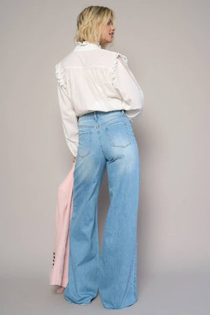 High Rise Super Wide Leg Jeans