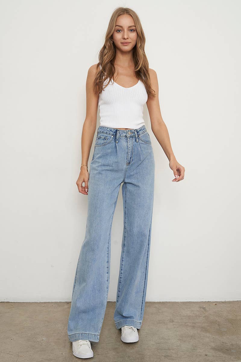 Super High Rise Wide Straight Jeans